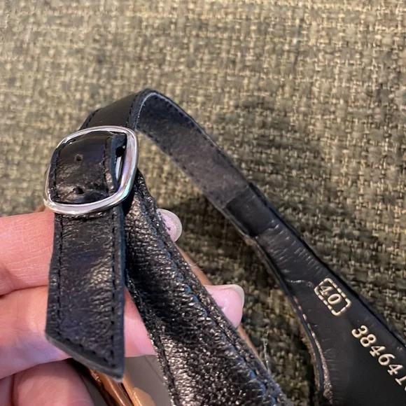 Rieker black leather sling back shoes (sz 40) - Picture 12 of 12